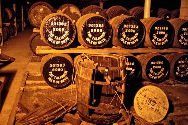Botti della Talisker Distillery sull'Isola di Skye