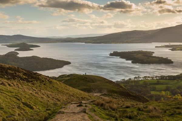 The view over Loch Lomond from Conic Hill